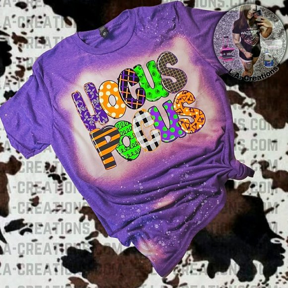 Gildan Tops - Cute Hocus Pocus Bleached Tee